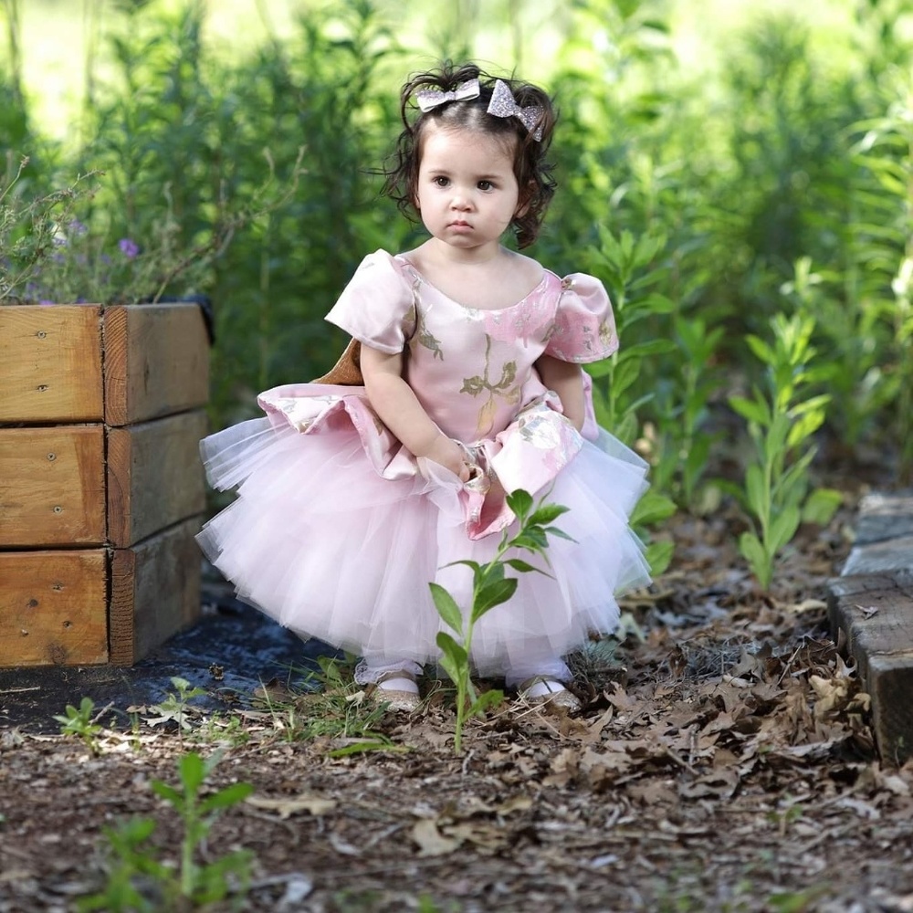 Beautiful Pink and gold couture‎ dress